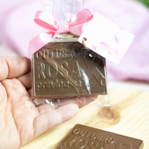 Barra de Chocolate Personalizada Outubro Rosa