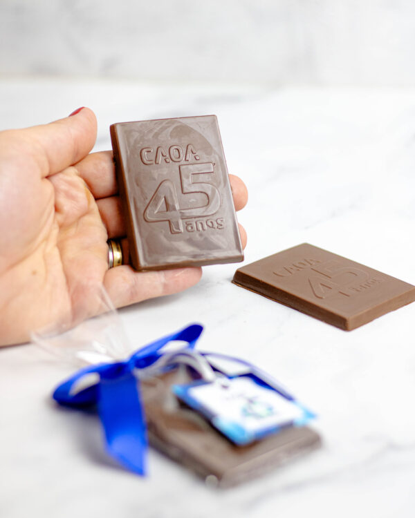 Barrinha de Chocolate Personalizada em Relevo