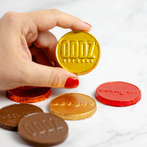Moeda de Chocolate Personalizada em Relevo