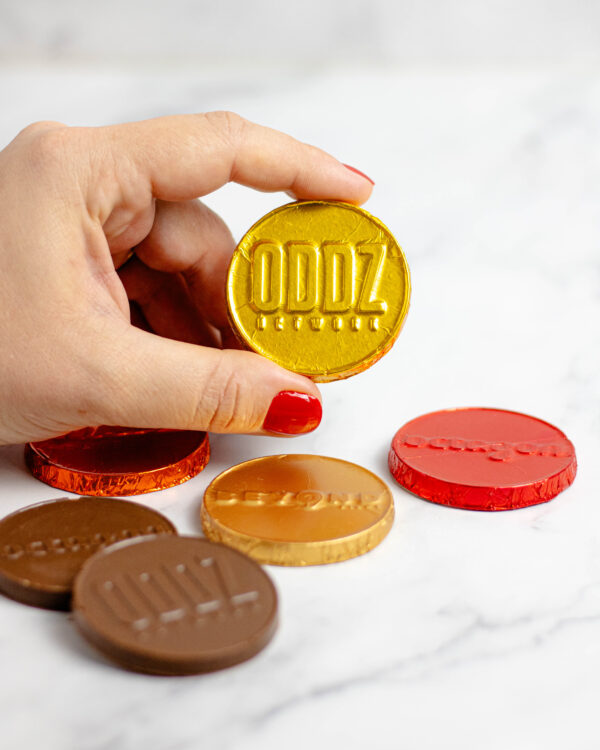 Moeda de Chocolate Personalizada em Relevo